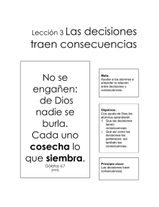 Lección 3 Las decisiones tienen consecuencias