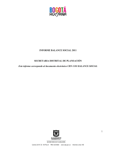 informe balance social 2012 - Secretaría Distrital de Planeación