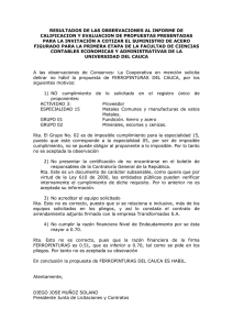 Respuestas observaciones acero - Sistema de Contratacion Unicauca