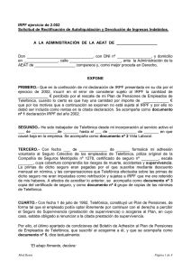 Esquema de alegaciones Plan de pensiones