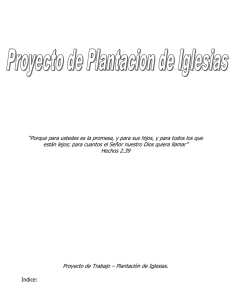 Proyecto de Trabajo para Plantar Iglesias: