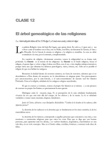 L CLASE 12 El árbol genealógico de las religiones