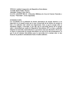 TÍTULO: Análisis Comparativo de Dispositivos Fotovoltaicos AUTOR: Rubín Falfán, Manuel