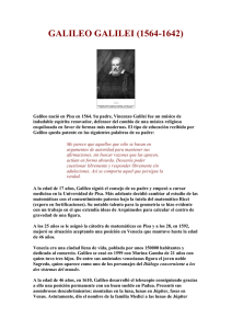 GALILEO GALILEI (1564-1642)