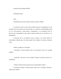 Estructura Social España 28/09/05  INTRODUCCION: Libro: