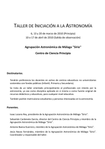 talleriniciacionastronomia - Agrupación Astronómica de Málaga