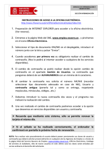 INSTRUCCIONES DE ACESO A LA OFICINA ELECTRÓNICA. 1. (Ver reverso).