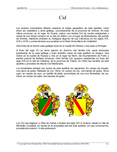 Apellido Cid - Villar de Cañas