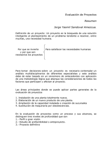 Evaluación de Proyectos  Resumen Jorge Yasmil Sandoval Amezcua.