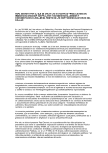 R. Decreto especialidad de Urgencias y Documentación