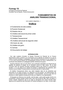 Indice Formap 15: FUNDAMENTOS DE ANÁLISIS TRANSACCIONAL