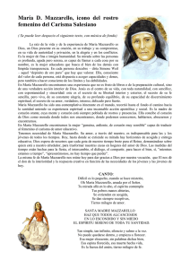 María D. Mazzarello, icono del rostro femenino del Carisma Salesiano
