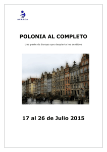 POLONIA AL COMPLETO 17 al 26 de Julio 2015