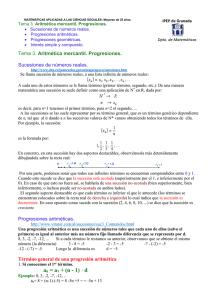 Tema 3 Aritmética Mercantil. Progresiones.