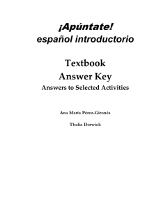 selected answers for capítulo preliminar