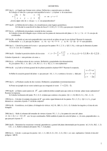 GEOMETRÍA  1997-Jun.A.-  a) Ángulo que forman recta y plano. Definición... b) Calcular el valor de α  para que sean...