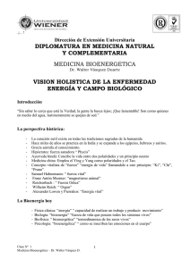 medicina bioenergetica - Universidad Norbert Wiener