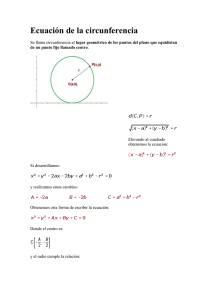 Ecuación de la circunferencia. Ejercicios