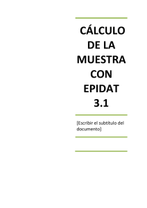 CÁLCULO DE LA MUESTRA CON EPIDAT 3.1