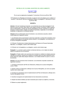 Conformación y funciones de las Comisiones Conjuntas. Decreto