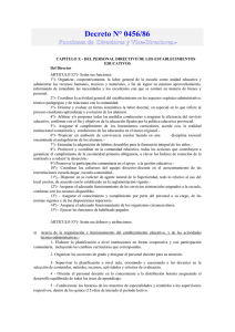 Decreto 456 Funciones de Directores y Vice