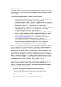 Apreciados socios, - Sociedad Española de Farmacología Clínica