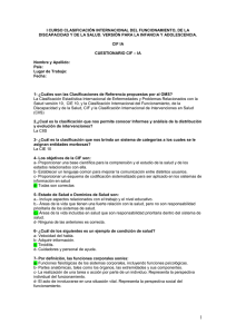 Examen Clasificación Internacional del Funcionamiento, de la