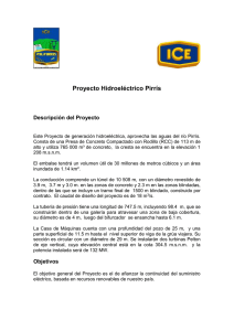 Información general del ICE sobre el proyecto hidroeléctrico Pirrís