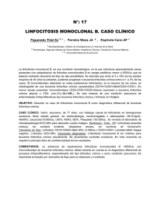 LINFOCITOSIS MONOCLONAL B