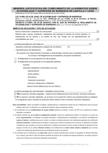 Memoria Justificativa de la Accesibilidad