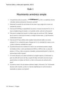 Movimiento armónico simple Guía 1  