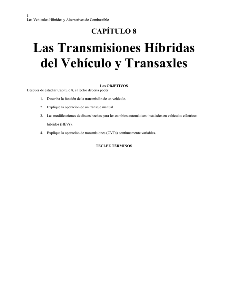 Hybrid Transmissions And Transaxles