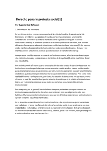 Derecho penal y protesta social[1] Por Eugenio Raúl Zaffaroni 1