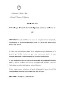 Provincia de Buenos Aires Honorable Cámara de Diputados PROYECTO DE LEY