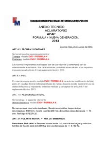 ANEXO TECNICO 2013 - Fórmula 4 Nueva Generación