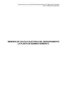 PROYECTO ELECTRICO PARA EL POZO 16, 23 y 26