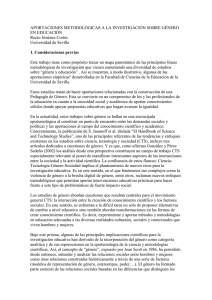 aportaciones metodológicas a la investigación sobre género en