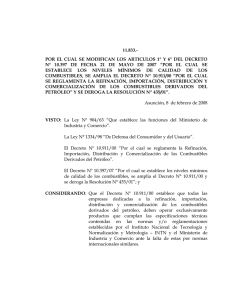 Decreto Nº 11833/08 - Ministerio de Industria y Comercio