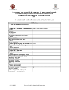 Formato para la presentación de proyectos de esta