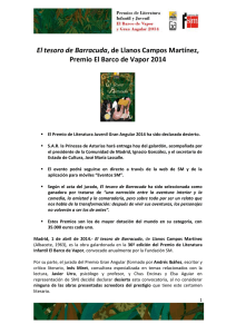 El tesoro de Barracuda Premio El Barco de Vapor 2014