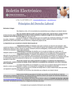 Boletín Electrónico ASUNTOS LABORALES