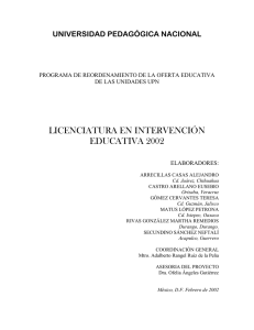 Documento General - Licenciatura en Intervención Educativa