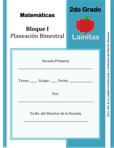 2do Grado – Bloque 1 – Matemáticas