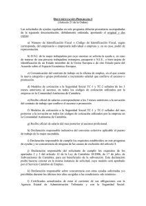 Documentación Programa I (Artículo 21 de la Orden) Las solicitudes