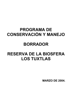 PROGRAMA DE CONSERVACIÓN Y MANEJO BORRADOR
