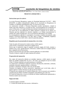 PRESENCIA BIOQUIMICA - Asociación de Bioquímicos de Córdoba