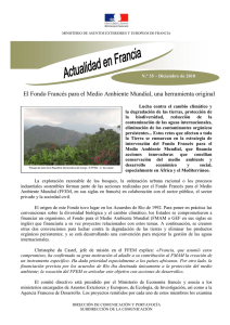 El Fondo Francés para el Medio Ambiente Mundial, una herramienta...