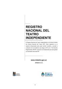 REGISTRO NACIONAL DEL TEATRO INDEPENDIENTE