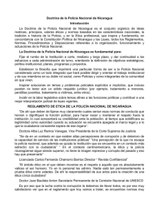 reglamento de etica de la policía nacional de nicaragua