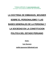 La doctrina de Emmanuel Mounier sobre el